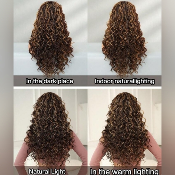 Curly Brown Wig - Picture 3 of 6